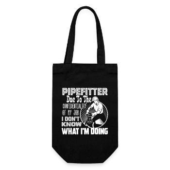 Pipefitter Pipefitter My Job - Gift Bag for Bottles - black - Front