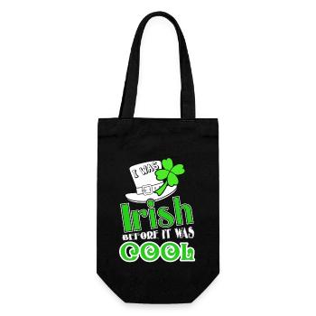 St Patrick's Day Irish Before It Was Cool - Gift Bag for Bottles - black - Front