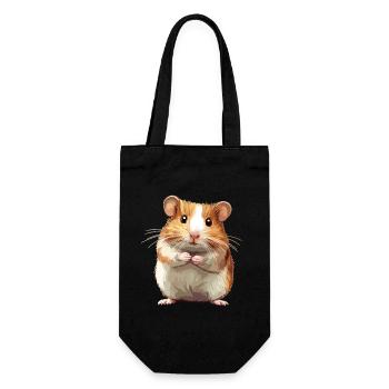 Hamster - Geschenkbeutel für Flaschen - Schwarz - Vorne
