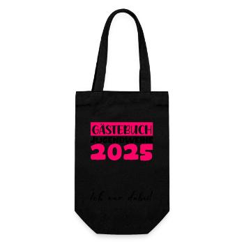 Jugendweihe 2025 Guestbook Gift Girls Boys - Gift Bag for Bottles - black - Front