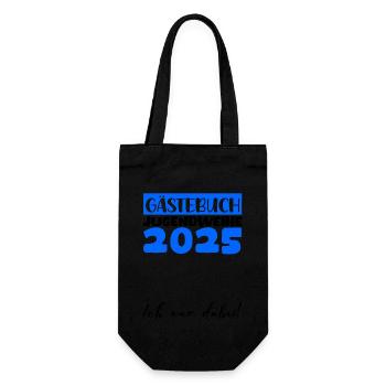 Jugendweihe 2025 Gästebuch Geschenk Mädchen Jungen - Geschenkbeutel für Flaschen - Schwarz - Vorne