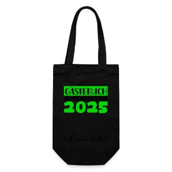 Jugendweihe 2025 Gästebuch Geschenk Mädchen Jungen - Geschenkbeutel für Flaschen - Schwarz - Vorne