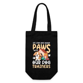 Sit Stay and Shake Paws With Our Dog Trainers - Geschenkbeutel für Flaschen - Schwarz - Vorne