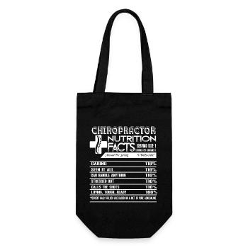 Chiropractor Nutrition Facts - Gift Bag for Bottles - black - Front