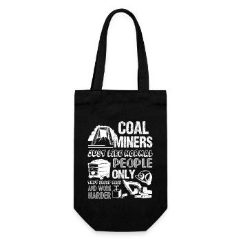 Coal Miner Work Harder - Gift Bag for Bottles - black - Front