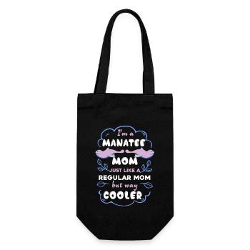 Cooler Manatee Mom - Gift Bag for Bottles - black - Front