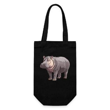 Hippopotamus Hippopotamus - Gift Bag for Bottles - black - Front