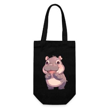 Hippopotamus Hippopotamus - Gift Bag for Bottles - black - Front