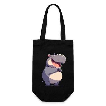 Hippopotamus Hippopotamus - Gift Bag for Bottles - black - Front