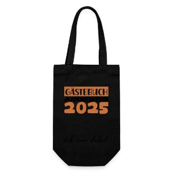 Jugendweihe 2025 Guestbook Gift Girls Boys - Gift Bag for Bottles - black - Front
