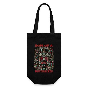 Son of a Nutcracker Christmas Artwork - Gift Bag for Bottles - black - Front