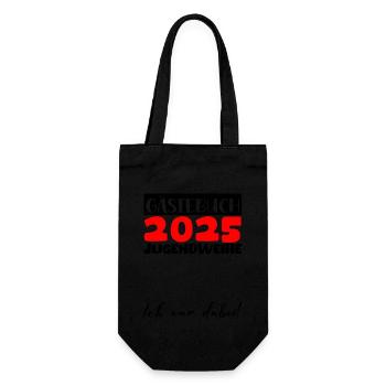Jugendweihe 2025 Guestbook Gift Girls Boys - Gift Bag for Bottles - black - Front