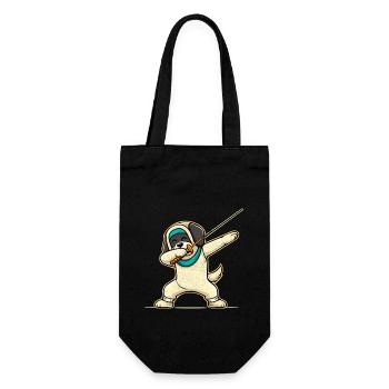Dubbing Dog Fencer Fence Sword Epee Fencing - Gift Bag for Bottles - black - Front