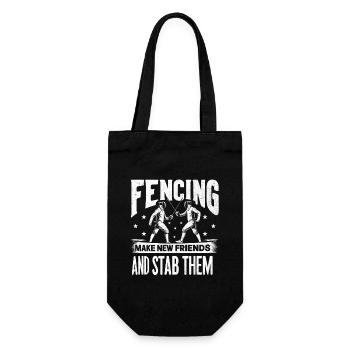 Escrime Faites-vous de nouveaux amis et poignardez-les Escrimeur - Sac à bouteille - noir - Devant