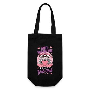 Anti Valentine Girls Club - Geschenkbeutel für Flaschen - Schwarz - Vorne