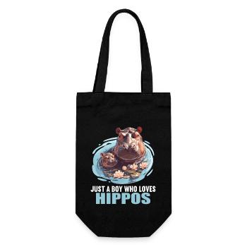 Hippopotamus Hippopotamus - Gift Bag for Bottles - black - Front