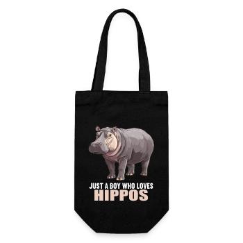 Hippopotamus Hippopotamus - Gift Bag for Bottles - black - Front