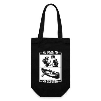 Canoéiste Mon problème Mon pictogramme Papa Maman Canoë - Sac à bouteille - noir - Devant