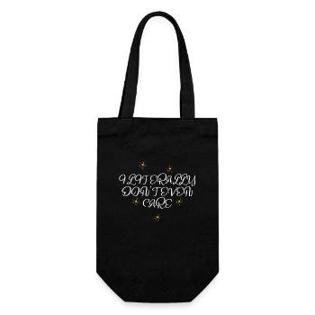 Ich kann mich buchstäblich nicht einmal darum kümmern - Geschenkbeutel für Flaschen - Schwarz - Vorne