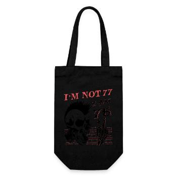 J’ai 76 ans et majeur - 77e anniversaire - Sac à bouteille - noir - Devant