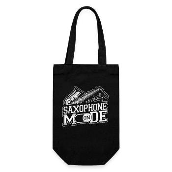Saxophone Saxophone Mode On - Gift Bag for Bottles - black - Front