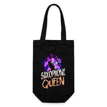 Saxophone Saxophone Queen - Geschenkbeutel für Flaschen - Schwarz - Vorne
