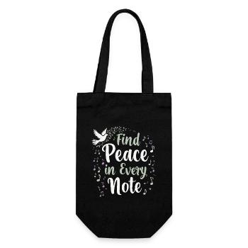 Music Therapy Emotional Healing Relaxation - Gift Bag for Bottles - black - Front