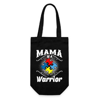 Autism Awareness Mama Of A Warrior Autism - Gift Bag for Bottles - black - Front