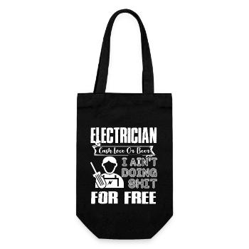 Electrician Cash Love Or Beer - Gift Bag for Bottles - black - Front