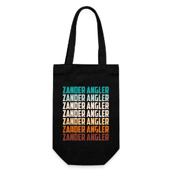 ZANDER ANGLER Lustiges Zander Angeln Donau - Geschenkbeutel für Flaschen - Schwarz - Vorne