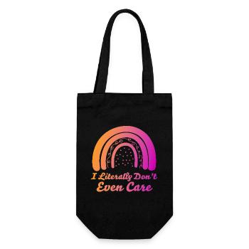 I Literally Cant Even Care - Gift Bag for Bottles - black - Front