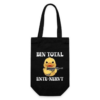 Karneval Party BIN TOTAL ENTE NERVT Lustiges - Geschenkbeutel für Flaschen - Schwarz - Vorne