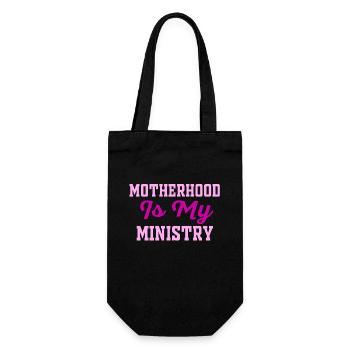 Mutterschaft ist mein Dienst - Geschenkbeutel für Flaschen - Schwarz - Vorne