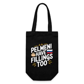 Pelmeni Russian Cuisine - Gift Bag for Bottles - black - Front