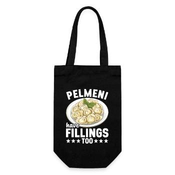 Pelmeni Russian Cuisine - Gift Bag for Bottles - black - Front