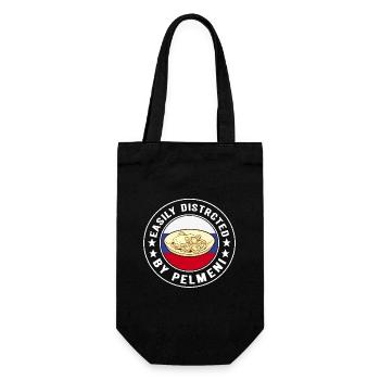 Pelmeni Russian Cuisine - Gift Bag for Bottles - black - Front