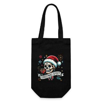 Streetwear Aesthetic Weihnachtsgeist Tattoo Stil - Sac à bouteille - noir - Devant