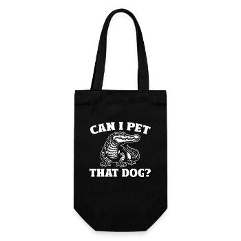 Can I pet this dog? Jollier - Gift Bag for Bottles - black - Front