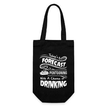Pontooning Today's Forecast Pontooning - Gift Bag for Bottles - black - Front