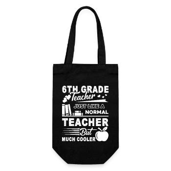 6th Grade Teacher 6th Grade Teacher Cooler - Gift Bag for Bottles - black - Front
