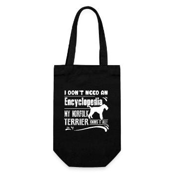 My Norfolk Terrier Knows It All - Gift Bag for Bottles - black - Front
