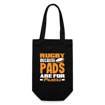 Rugby Spieler Weil Pads Für Höschen Sind - Geschenkbeutel für Flaschen - Schwarz - Vorne