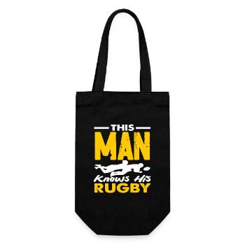 Cet homme connaît les joueurs de rugby - Sac à bouteille - noir - Devant
