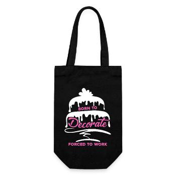 Cake Decorator Born To Cake Decorator - Gift Bag for Bottles - black - Front