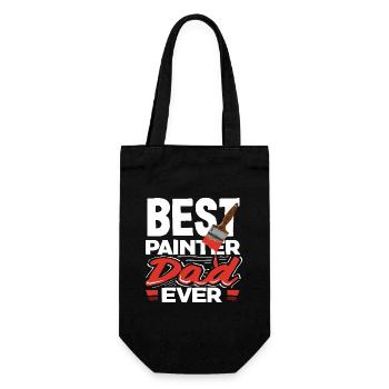 Bester Maler Papa Aller Zeiten - Geschenkbeutel für Flaschen - Schwarz - Vorne
