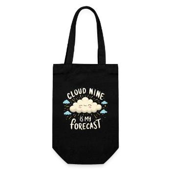 Whimsical Weather Patterns, Whimsical Clouds, Funny - Gift Bag for Bottles - black - Front