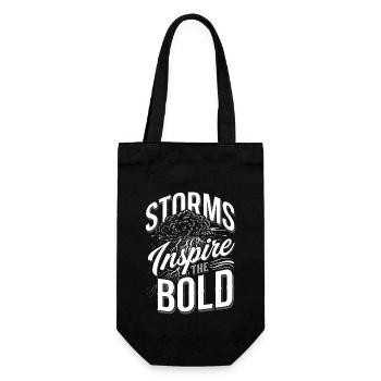 Whimsical Weather Patterns, Whimsical Clouds, Funny - Gift Bag for Bottles - black - Front