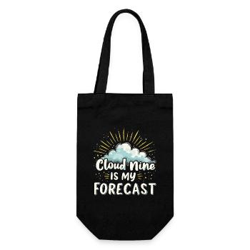 Whimsical Weather Patterns, Whimsical Clouds, Funny - Gift Bag for Bottles - black - Front