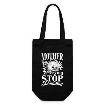 Earth Day Mother Earth Is Crying - Gift Bag for Bottles - black - Front