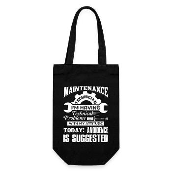 Maintenance Technician Having Technical Problems - Gift Bag for Bottles - black - Front